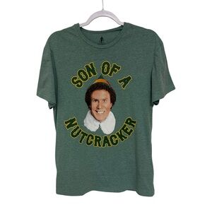 ELF “Son Of A Nutcracker” Graphic Christmas T-Shirt Women’s Large Green
